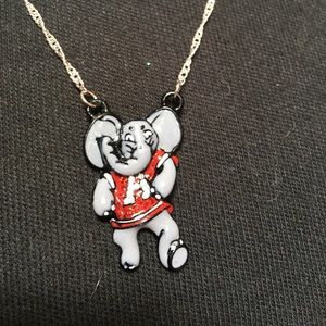 ALABAMA FANS BIG AL. Elephant Necklace